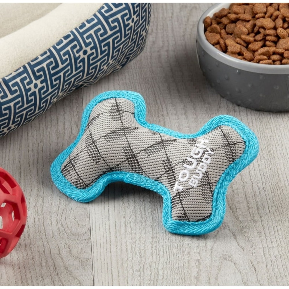 Vibrant Life Tough Buddy | Dog Toy Bone | Chew Level 3 Mod| Durable‎ Fabric